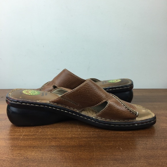 Earth Spirit Shoes Women’s Size 8 Gelron 2000 Hope Brown Leather Slide Sandals. - Picture 9 of 12